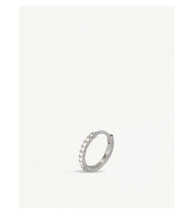 Shop Annoushka Dusty 18ct White-gold And Diamond Single Earring In White Gold