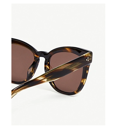 Shop Oliver Peoples Women's Brown Marianela Cat Eye-frame Sunglasses