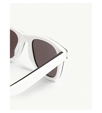 Shop Saint Laurent Square Frame Sunglasses In Black