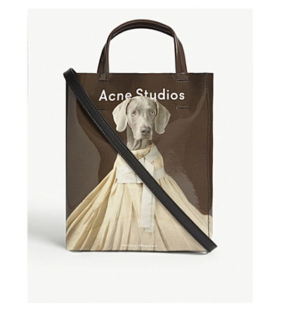 Shop Acne Studios Baker Pvc Tote Bag In Beige/brown