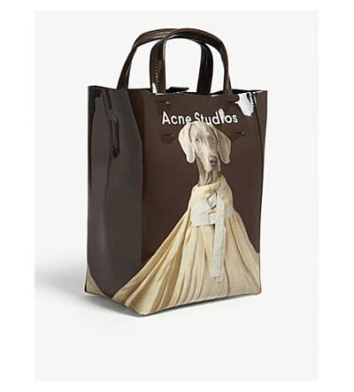 Shop Acne Studios Baker Pvc Tote Bag In Beige/brown