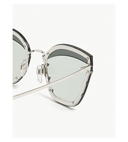 Valentino Va2028 Butterfly-frame Sunglasses In Green | ModeSens