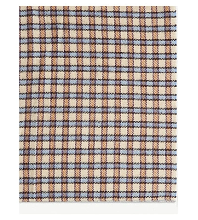 Shop Samsoe & Samsoe Acco Checked Wool And Cashmere Scarf In Rusty Brown Ch.
