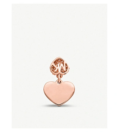 Shop Michael Kors Love Rose Gold-toned Sterling Silver Charm Bracelet