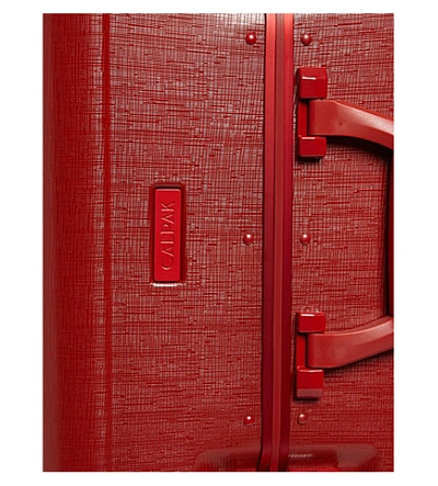 Shop Calpak Jen Atkin X  Four-wheel Suitcase 62cm In Red