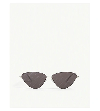 Shop Balenciaga Bb0015s Cat-eye Sunglasses In Silver