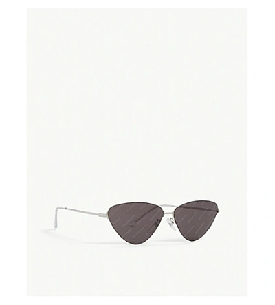 Shop Balenciaga Bb0015s Cat-eye Sunglasses In Silver