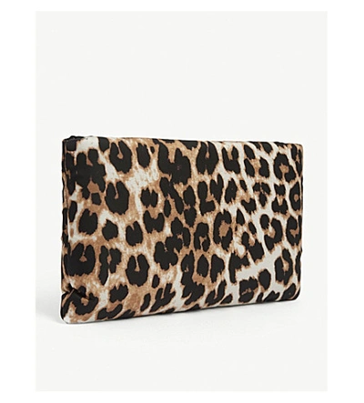 Shop Prada Leopard Print Nylon Pouch Bag