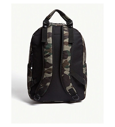 Shop A Bathing Ape Camouflage Logo Backpack In Green