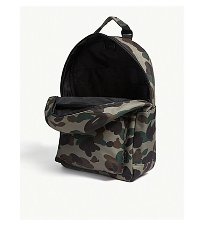 Shop A Bathing Ape Camouflage Logo Backpack In Green