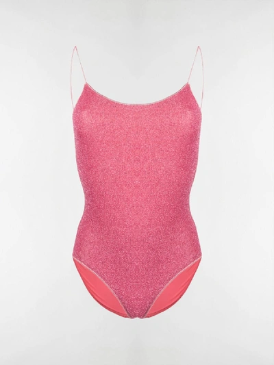 Shop Oseree Lumière One-piece Swimsuit In Pink
