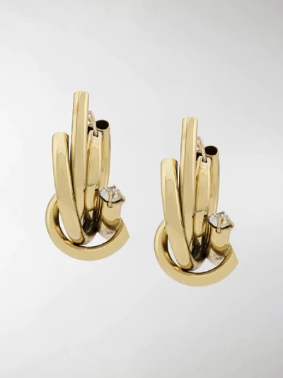 Shop Ellery Linked-ring Hoop Earrings In Gold
