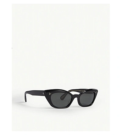Shop Oliver Peoples Ov5387 Bianka Cat-eye-frame Sunglasses In Black