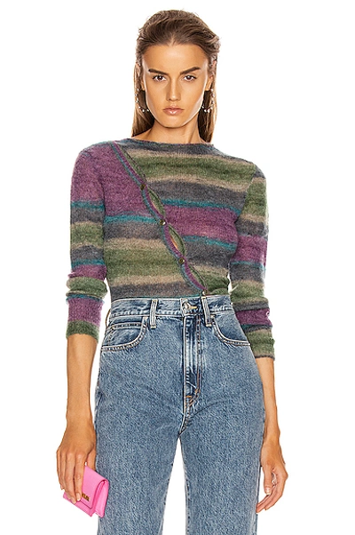 Shop Jacquemus Paul Sweater In Stripe Purple