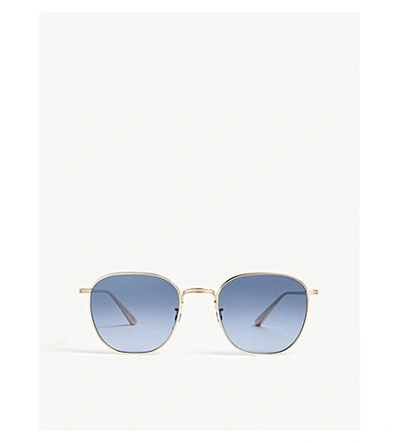 Shop Oliver Peoples Board Meeting Sunglasses In Gold
