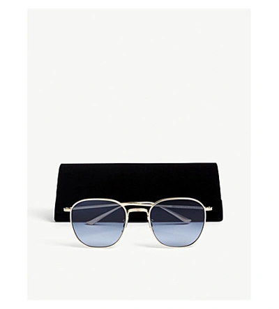 Shop Oliver Peoples Board Meeting Sunglasses In Gold