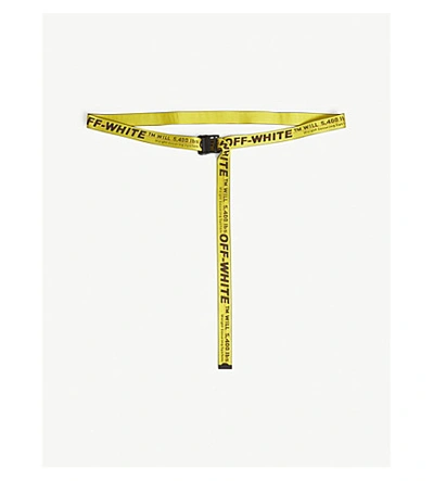 Shop Off-white Jacquard Industrial Tape Belt In Yellow Black