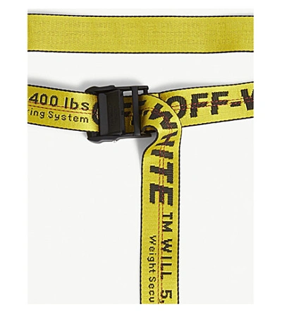 Shop Off-white Jacquard Industrial Tape Belt In Yellow Black