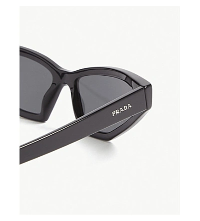 Shop Prada Pr12v Cat-eye-frame Sunglasses In Black