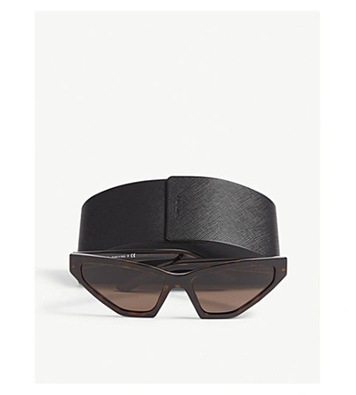 Prada Pr12v Cat-eye-frame Sunglasses In Brown