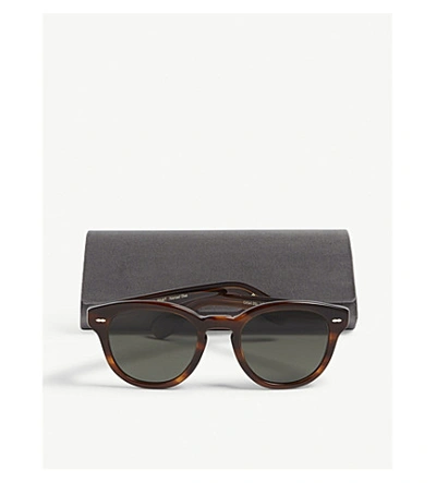 Oliver Peoples Cary Grant Oval Polarized Acetate Sunglasses In Black