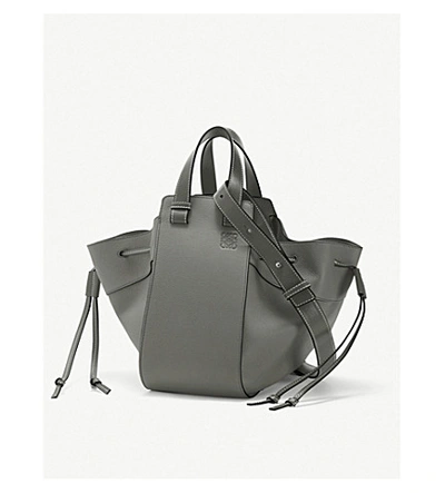 Shop Loewe Hammock Medium Leather Shoulder Bag In Light Oat