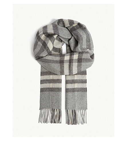pale grey cashmere scarf