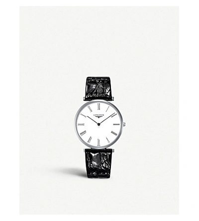 Shop Longines Womens Black L4.766.4.11.2 La Grande Classique Watch