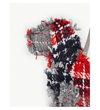 Shop Thom Browne Hector Leather And Knitted Clutch In Multi