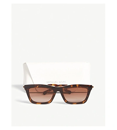 Shop Michael Kors Mk2087u Stowe Rectangle-frame Sunglasses In Brown