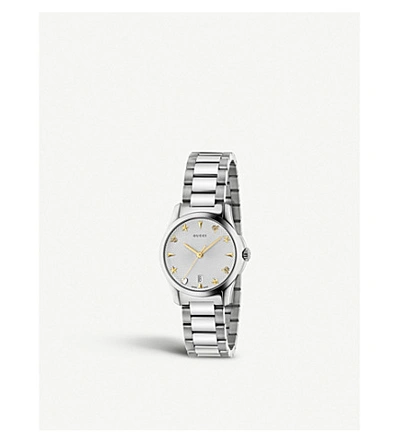 Shop Gucci Women's Ya126572 G-timeless Stainless Steel Watch