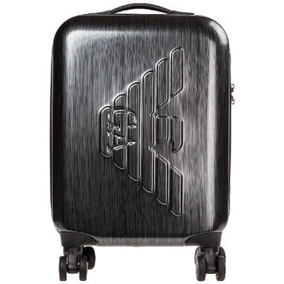 Emporio Armani Men's Suitcase Trolley In Grey | ModeSens