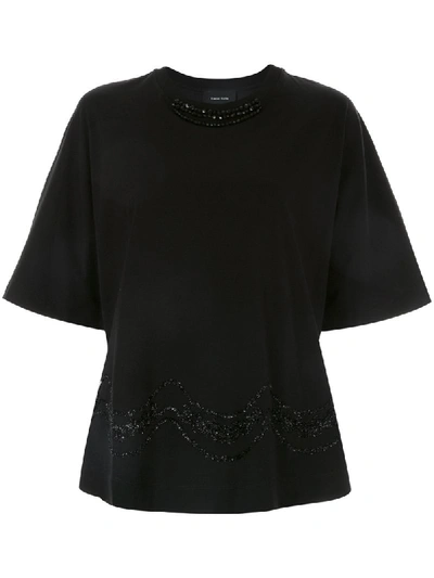 Shop Simone Rocha Verziertes T-shirt - Schwarz In Black