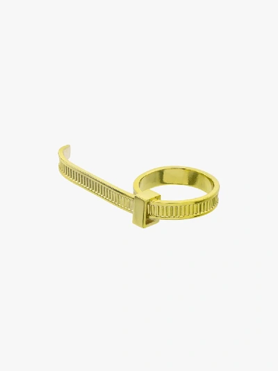 Shop Ambush Green Sterling Silver Cable Tie Ring