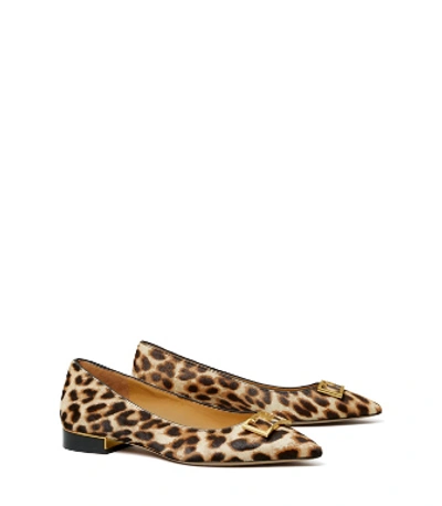 Shop Tory Burch Gigi Leopard Pointed-toe Flat