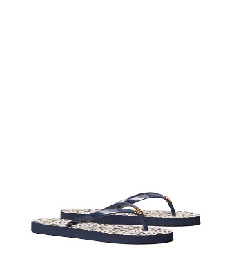 tory burch printed thin flip flops