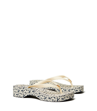 tory burch carved wedge flip flop