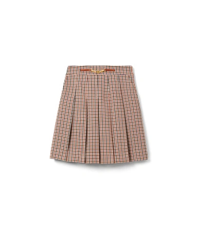 Shop Tory Burch Plaid Skirt In Double Faced Mens Suiting