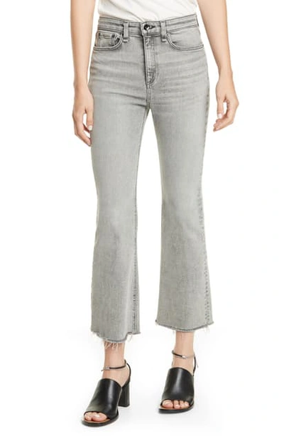 Shop Rag & Bone Nina High Waist Flare Ankle Jeans In Broderick