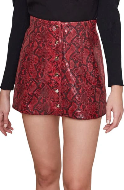Shop Astr Come Slither Miniskirt In Ruby Python