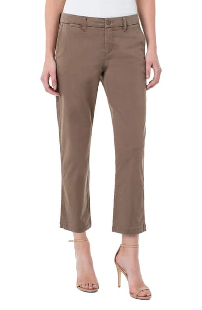 Shop Liverpool Bobbie Ankle Trousers In Chocolate Chip
