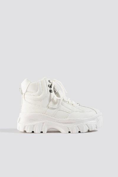 Shop Na-kd Platform Sneaker Boots White
