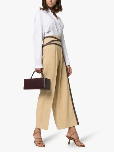 Shop Rosie Assoulin Apple Sauce Contrast Trim Trousers In Neutrals