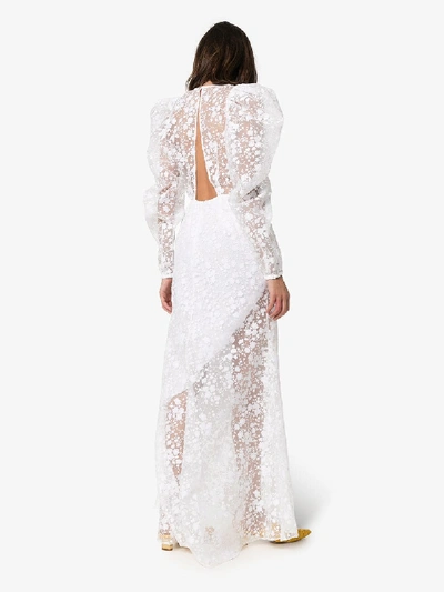 Shop Rosie Assoulin Victorian Pouf Sleeve Dress In White