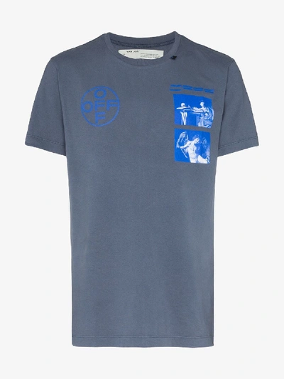 Shop Off-white Hardcore Caravaggio Print T-shirt In Blue