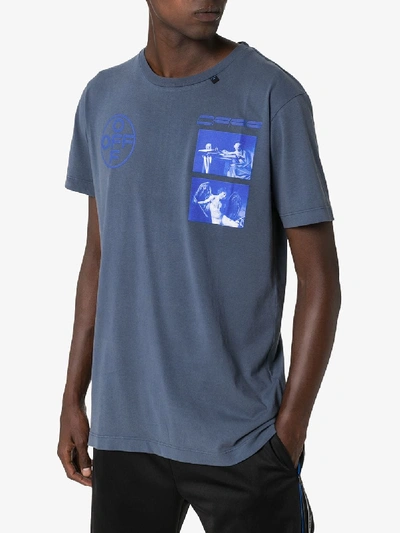 Shop Off-white Hardcore Caravaggio Print T-shirt In Blue