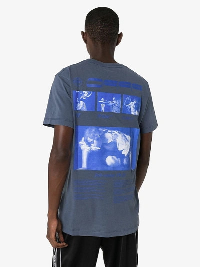 Shop Off-white Hardcore Caravaggio Print T-shirt In Blue