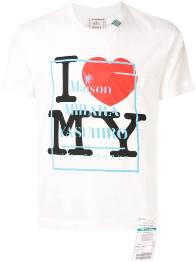 Shop Miharayasuhiro Maison Mihara Yasuhiro I Love My Print T-shirt - White