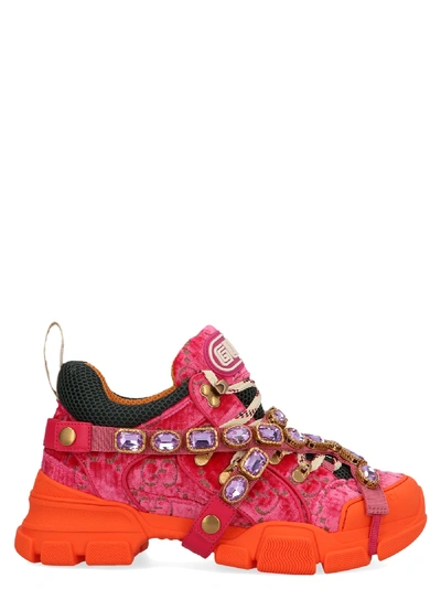 Shop Gucci Flastrek Shoes In Multicolor