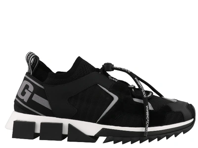 Shop Dolce & Gabbana Sorrento Trekking Sneakers In Black/ Grey